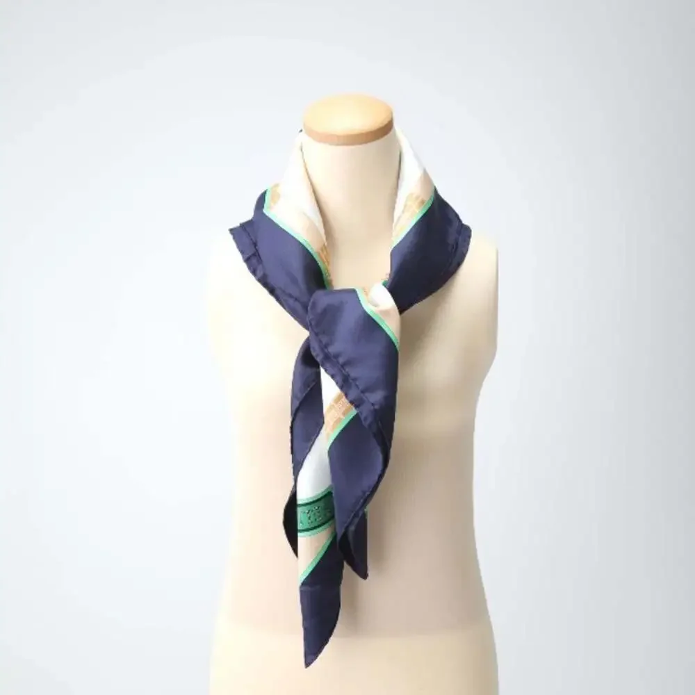 HERMES Blue Scarf - Picture 7 of 9
